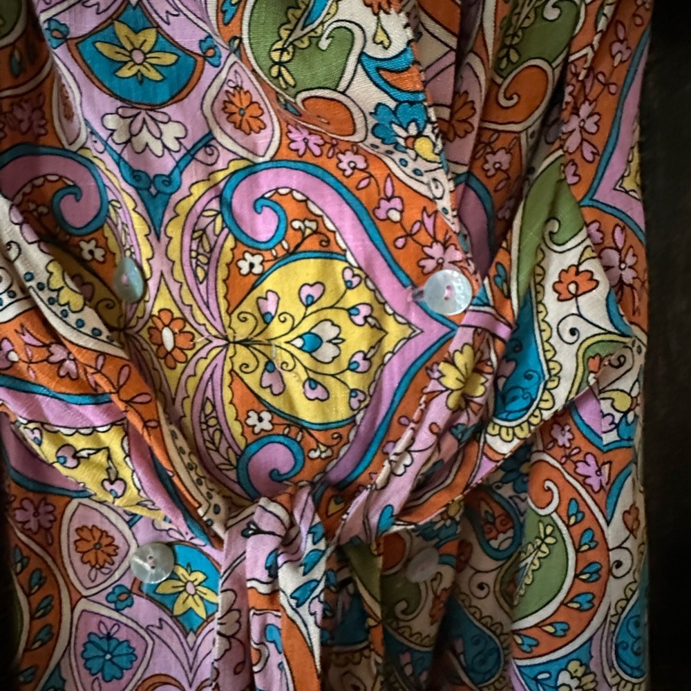 Fate Bright Colorful Blazer Wrap Mini Dress Coquette Girl Paisley - Sz M NWT 🧡🎀 - Picture 6 of 6